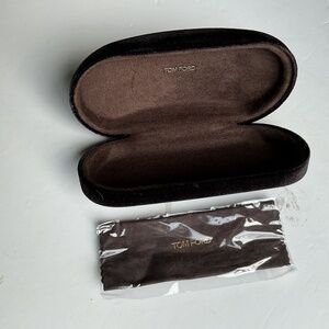 Tom Ford Unisex Small Eyeglasses black Velvet Hard Case w/ Cloth